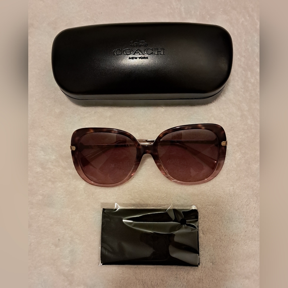 Coach Women's Sunglasses With Case & Cloth- Rose Gradient